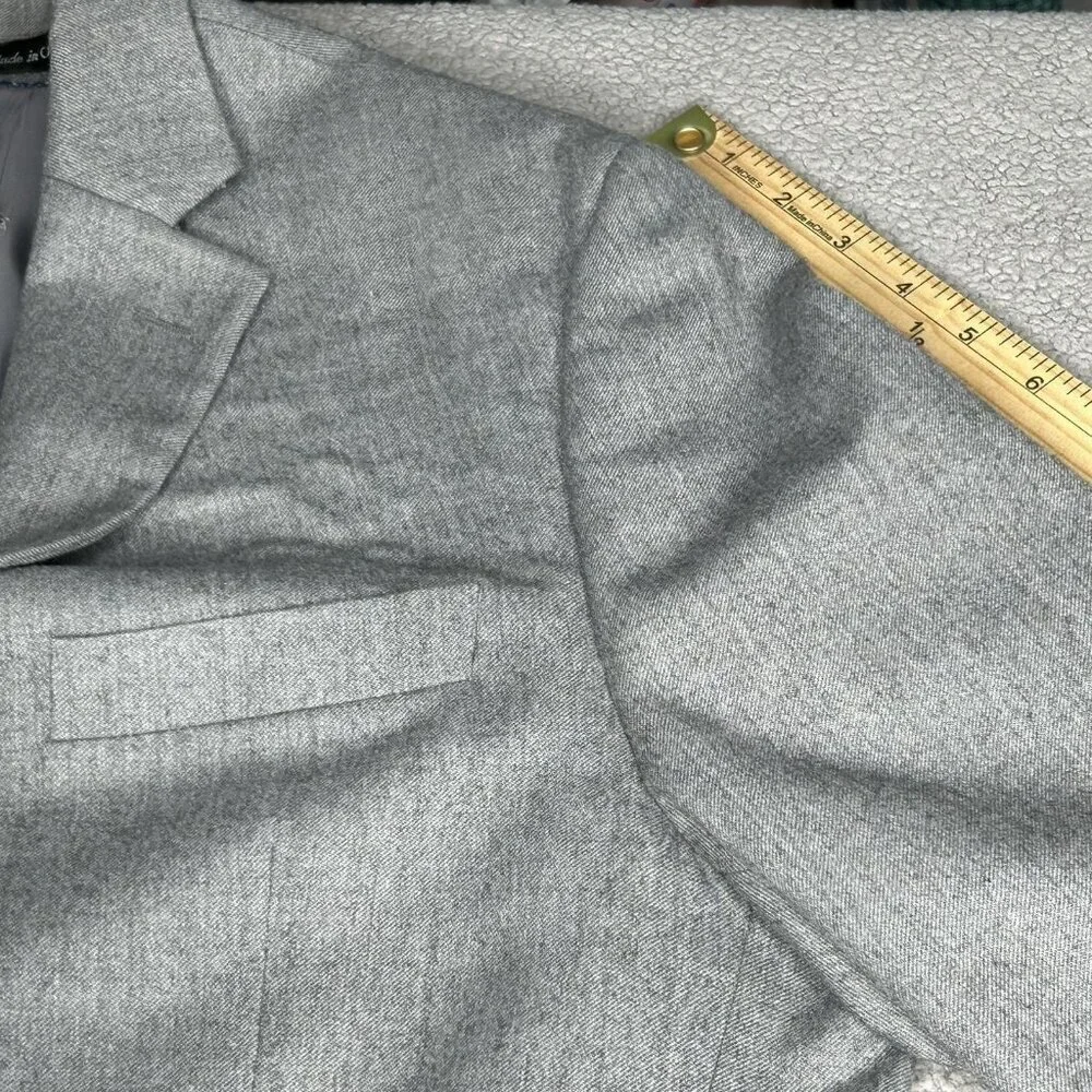 Lauren Ralph Lauren Blazer Mens 40R Gray Wool Blend Two Button Sport Coat